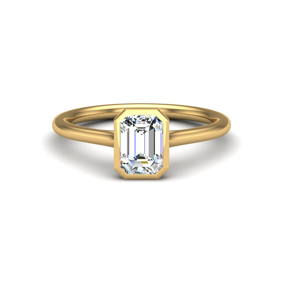 Emery Bezel Solitaire engagement Ring